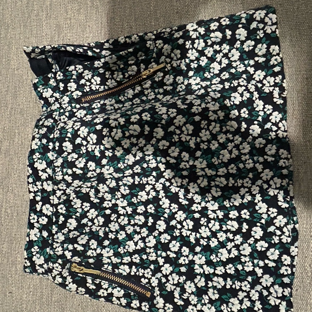 Janie and Jack Floral Skirt - Black and White